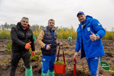 На місці знищеної військами РФ зеленої зони на Житомирщині посадили "Олімпійський ліс" На місці знищеної військами РФ зеленої зони на Житомирщині посадили "Олімпійський ліс"