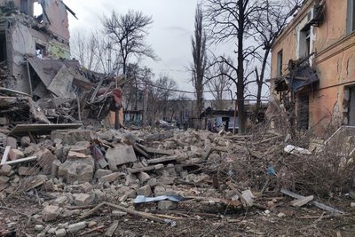 Наслідки обстрілу міста Селидове, 8 лютого 2024 рік, Донецька область