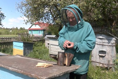84-річний волинянин власноруч доглядає 25 вуликів з бджолами