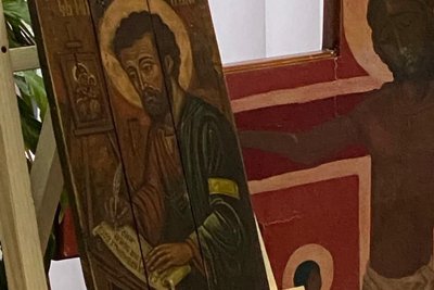 ікона святого луки, наталія війтович, заліщики, тернопіль ікона святого луки, наталія війтович, заліщики, тернопіль
