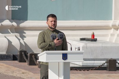 Володимир Зеленський на Софійській Площі у Києві 24 серпня 2023 року
