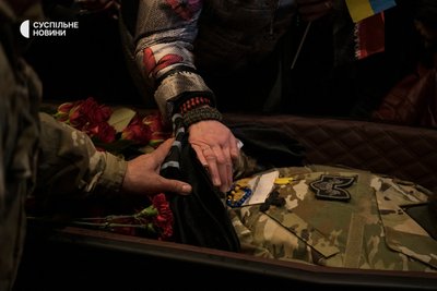 Панахида у Михайлівському соборі за загиблим Дмитром "Да Вінчі" Коцюбайлом, Київ, 10 березня 2023 року