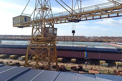Може перевозити понад 2 0000 тонн вантажів: Українське Дунайське пароплавство побудувало другу SLG–баржу Може перевозити понад 2 0000 тонн вантажів: Українське Дунайське пароплавство побудувало другу SLG–баржу