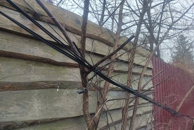 Обірвані дроти та повалені стовпи на вулиці Житомира — ремонтні бригади не приїжджають більше місяця Обірвані дроти та повалені стовпи на вулиці Житомира — ремонтні бригади не приїжджають більше місяця