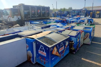 Наслідки обстрілу складу з продуктами у Краматорську на Донеччині, 15 серпня 2023 року Наслідки обстрілу складу з продуктами у Краматорську на Донеччині, 15 серпня 2023 року