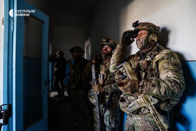 Боєць добровольчого підрозділу Хартія Бахмут лютий 2023 року
