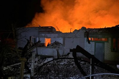 Пожежа у Підсередньому після удару, Харківська область, 26 лютого 2026 року Пожежа у Підсередньому після удару, Харківська область, 26 лютого 2026 року