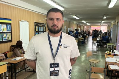 Сергій Мусієнко, координатор транзитного центру у Лозовій на Харківщині, 10 вересня 2025 року Сергій Мусієнко, координатор транзитного центру у Лозовій на Харківщині, 10 вересня 2025 року