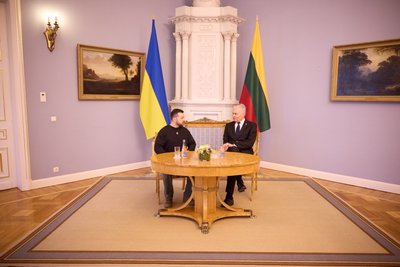 Президент України Володимир Зеленський та президент Литви Гітанас Науседа під час зустрічі у Вільнюсі, 10 січня 2024 рік