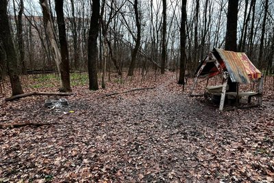 Місце, де знайшли тіло вбитого харківця Місце, де знайшли тіло вбитого харківця
