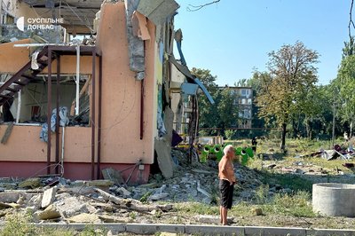 Микола біля місця удару РФ Микола біля місця удару РФ