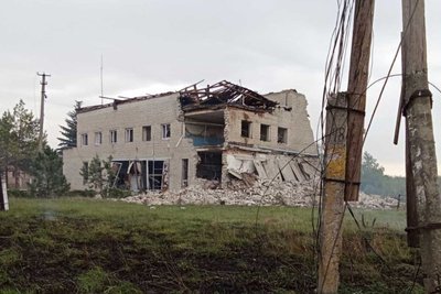 Пошкоджений пожежно-рятувальний пост в Козачій Лопані Пошкоджений пожежно-рятувальний пост в Козачій Лопані