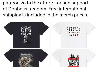 Merch of the pro-Russian project "Donbass Devushka" Merch of the pro-Russian project "Donbass Devushka"