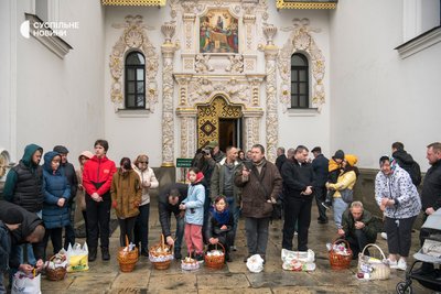 Перше Великоднє богослужіння ПЦУ в Успенському соборі Києво-Печерської Лаври, 16 квітня 2023 року