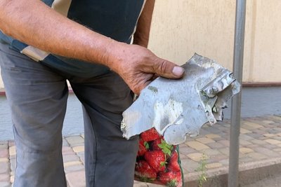 Рештки боєприпасу в Костянтинівці на Донеччині Рештки боєприпасу в Костянтинівці на Донеччині