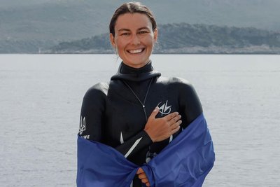 Харків'янка розповіла, як рекордно пірнула на 92 метри Харків'янка розповіла, як рекордно пірнула на 92 метри