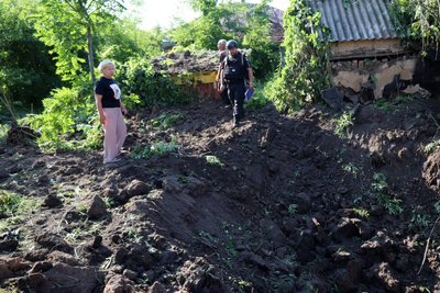Вирва від ракети, яка влучила на приватне подвір'я у Таранівці, 29 червня 2026 року Вирва від ракети, яка влучила на приватне подвір'я у Таранівці, 29 червня 2026 року