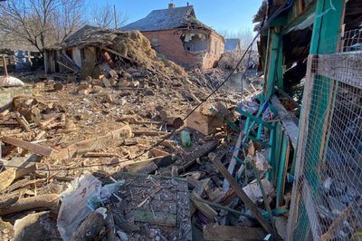 Одрадне Куп'янського району після обстрілу Одрадне Куп'янського району після обстрілу