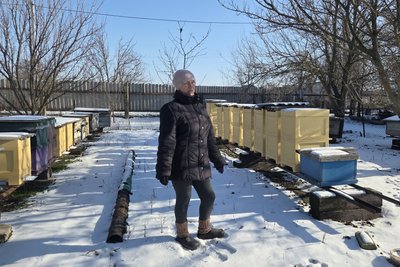Жителька Миколаївщини відновлює дім та пасіку після обстрілів і затоплення Жителька Миколаївщини відновлює дім та пасіку після обстрілів і затоплення