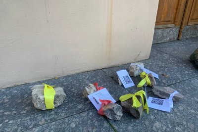 Акція під стінами Мінкульту, яку провели парафіяни Римо-католичкої церкви