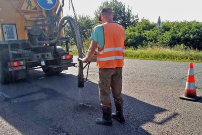 Ремонт дороги біля Ягодина Ремонт дороги біля Ягодина