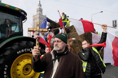 Польські фермери протестують у Варшаві Польські фермери протестують у Варшаві