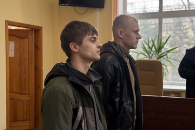 Євгеній Донець і Дмитро Лясковецький на засіданні Індустріального суду Харкова, 20 березня 2026 року Євгеній Донець і Дмитро Лясковецький на засіданні Індустріального суду Харкова, 20 березня 2026 року