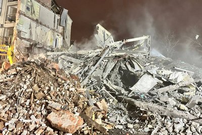 Завали внаслідок вибуху у Харкові, 2 січня 2026 року Завали внаслідок вибуху у Харкові, 2 січня 2026 року