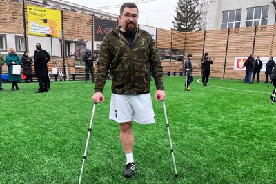 Ампфутбол у Луцьку — ветеран Євген Лущакевич Ампфутбол у Луцьку — ветеран Євген Лущакевич