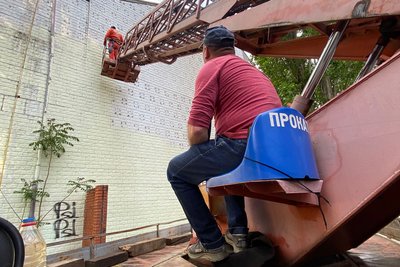 Стінопис, присвячений Аркасу, створюють у Миколаєві Стінопис, присвячений Аркасу, створюють у Миколаєві