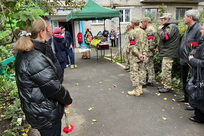 В Подільську, що на Одещині, попрощались із загиблим військовим