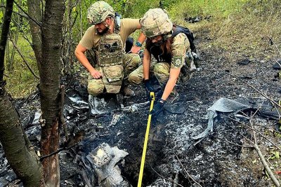 Впали у полі та у лісі: на Вінниччині виявили уламки трьох безпілотників Впали у полі та у лісі: на Вінниччині виявили уламки трьох безпілотників
