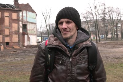 Мешканець гуртожитку, який розбила росія на вулиці Ахієзерів Мешканець гуртожитку, який розбила росія на вулиці Ахієзерів