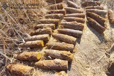 Виявлені снаряди на Одещині Виявлені снаряди на Одещині
