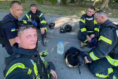 рятувальники під час обстрілу Луцька 26 сепня рятувальники під час обстрілу Луцька 26 сепня