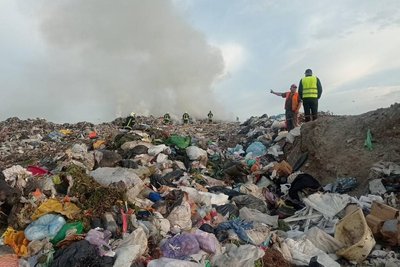 На Волині горіло сміттєзвалище у Брищі На Волині горіло сміттєзвалище у Брищі