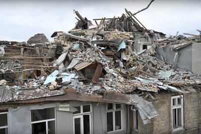 В центрі Одеси відновили будинок, який був пошкоджений через атаку РФ В центрі Одеси відновили будинок, який був пошкоджений через атаку РФ