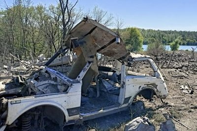 Спалене авто, Куп'янськ, Харківська область, 31 серпня 2025 року Спалене авто, Куп'янськ, Харківська область, 31 серпня 2025 року