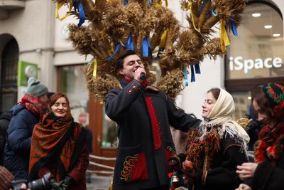 Церемонія встановлення дідуха у Львові, 24 грудня 2023 року