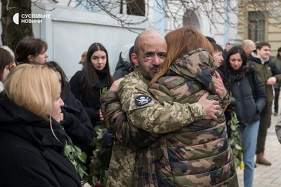 Прощання із загиблим Дмитром "Да Вінчі" Коцюбайлом, Київ, 10 березня 2023 року