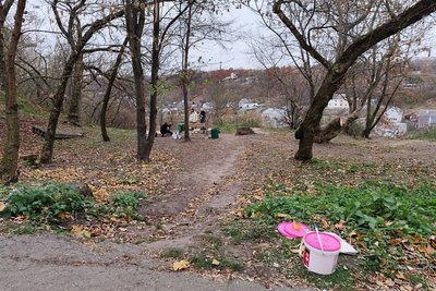 На Замковій Горі у Житомирі волонтери розпочали відновлювати понівечену вуличну локацію На Замковій Горі у Житомирі волонтери розпочали відновлювати понівечену вуличну локацію