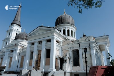 Одеський Спасо-Преображенський собор сильно пошкоджений через ракетний удар Одеський Спасо-Преображенський собор сильно пошкоджений через ракетний удар