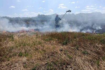 На Вінниччині рятувальники за добу гасили дев'ять пожеж в екосистемах На Вінниччині рятувальники за добу гасили дев'ять пожеж в екосистемах