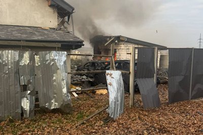 Пожажа після удару росіян по Малоданилівькій громаді Пожажа після удару росіян по Малоданилівькій громаді