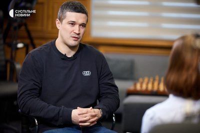 Міністр цифрової трансформації Михайло Федоров під час інтервʼю Міністр цифрової трансформації Михайло Федоров під час інтервʼю
