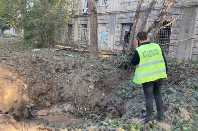 Наслідки російських ракетних ударів по Слобідському району Харкова