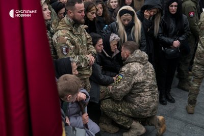 Прощання із загиблим Дмитром "Да Вінчі" Коцюбайлом, Київ, 10 березня 2023 року