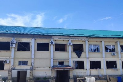 Цивільне підприємство у Дергачах, по якому росіяни вдарили ракетою 25 травня Цивільне підприємство у Дергачах, по якому росіяни вдарили ракетою 25 травня