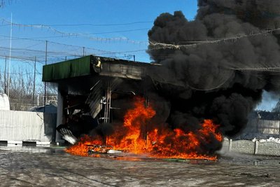 Пожежа на АЗС в Золочеві Пожежа на АЗС в Золочеві