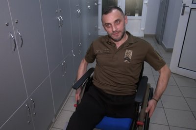 Боєць 14 бригади Олександр Миронюк готується до протезування Боєць 14 бригади Олександр Миронюк готується до протезування